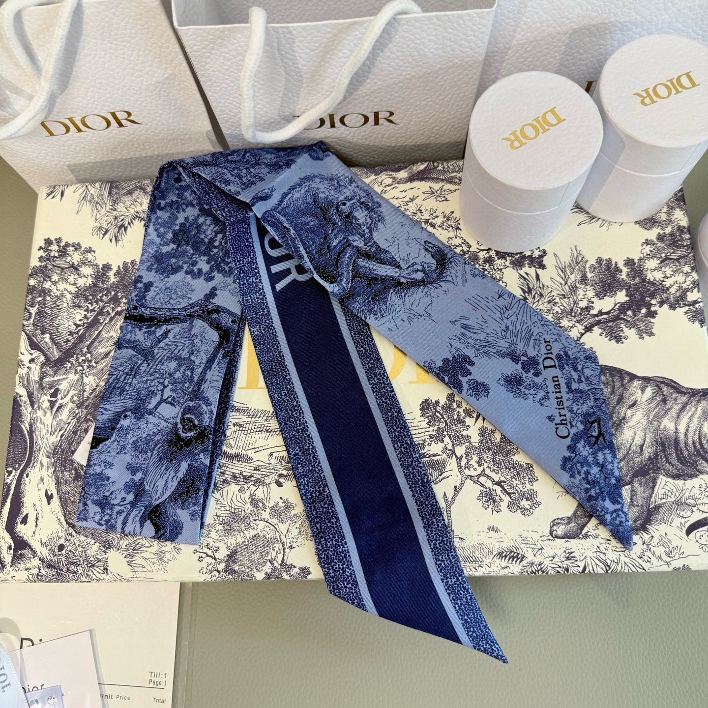DIOR 26S SCARF 105CM IN SILK 313070
