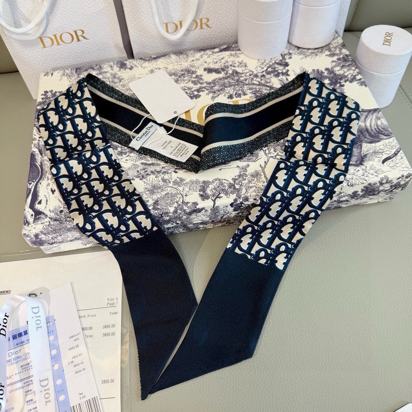 DIOR 26S SCARF 105CM IN SILK 313073