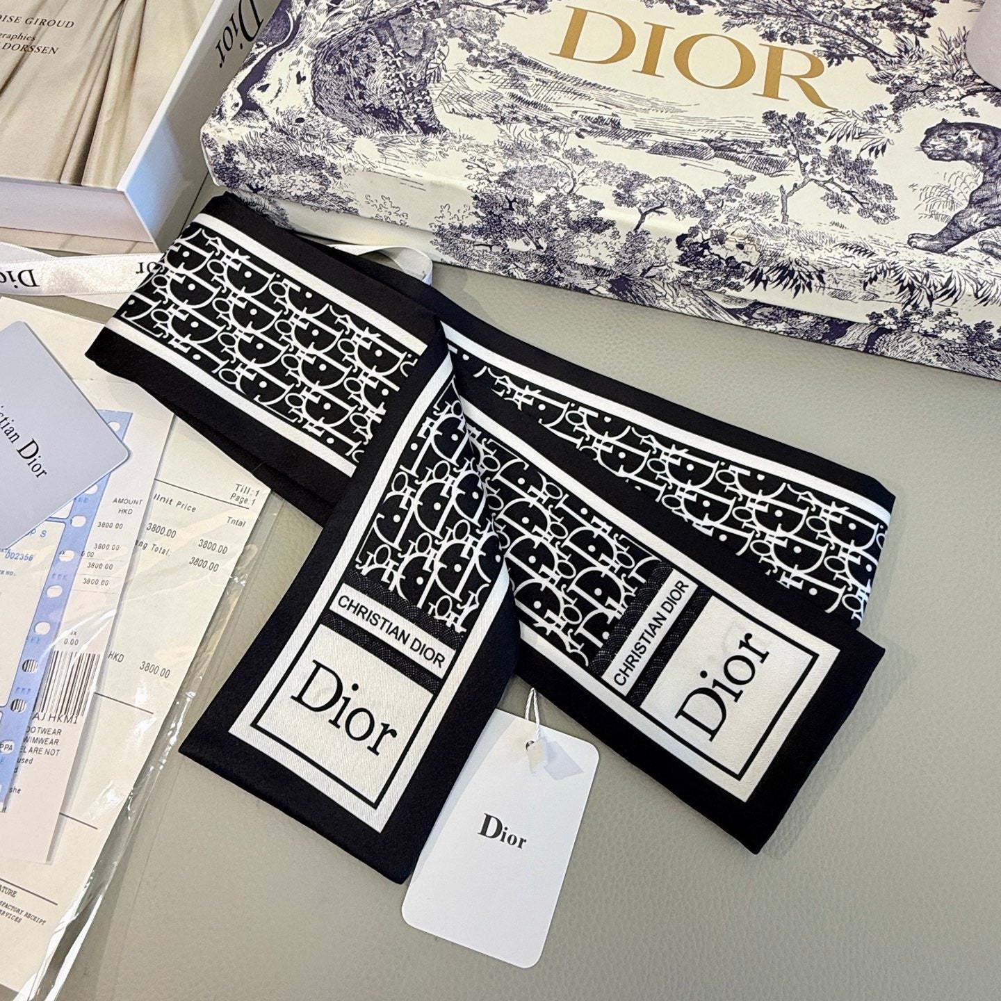 DIOR 26S SCARF 100CM IN SILK 316475