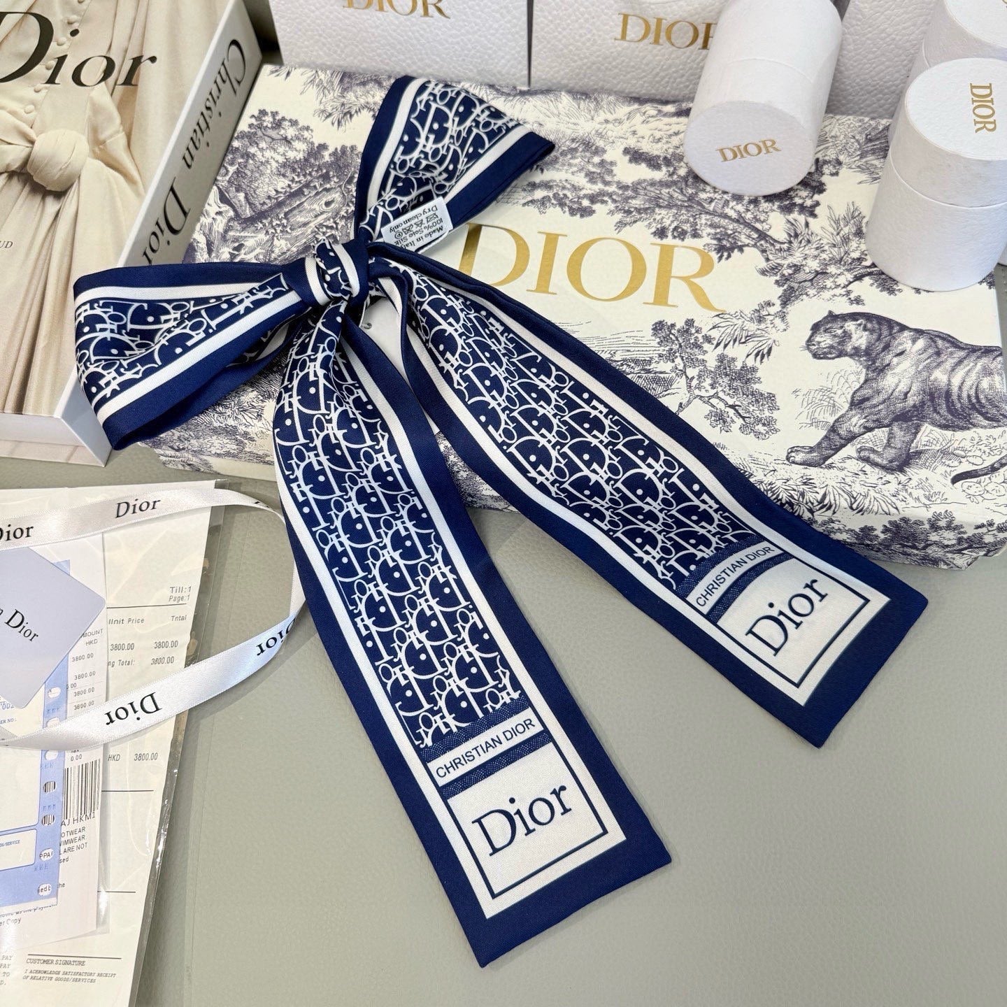 DIOR 26S SCARF 100CM IN SILK 316478
