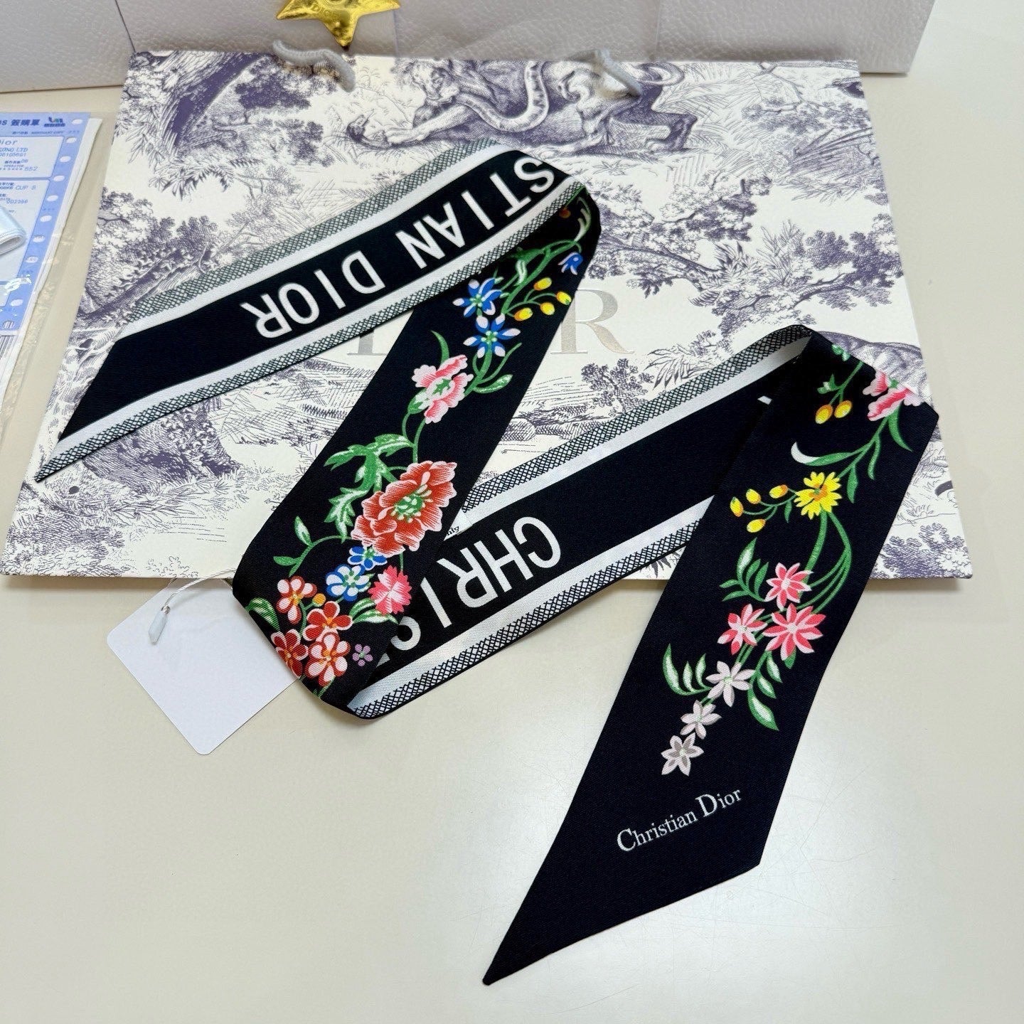 DIOR 26S SCARF 100CM IN SILK 316499