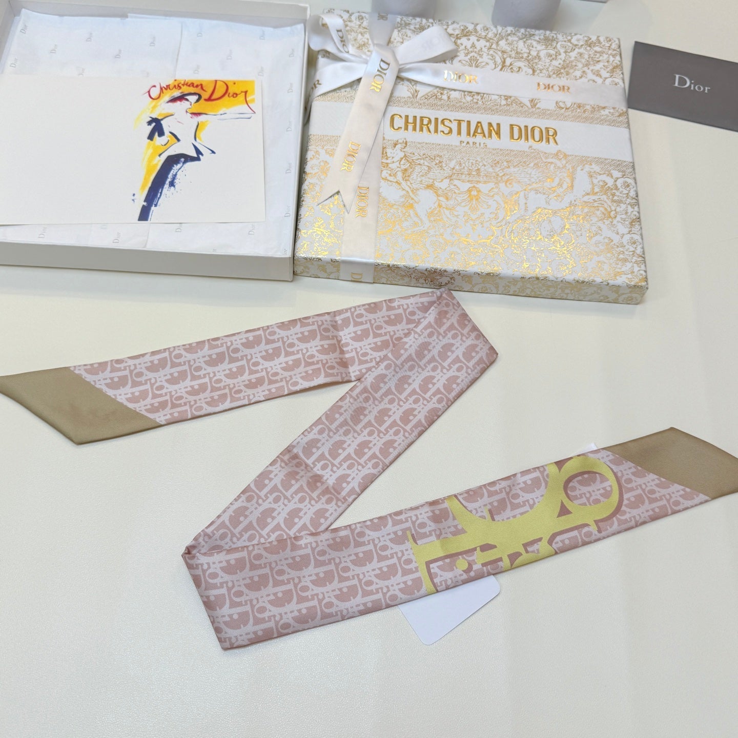 DIOR 26S SCARF 100CM IN SILK 289043