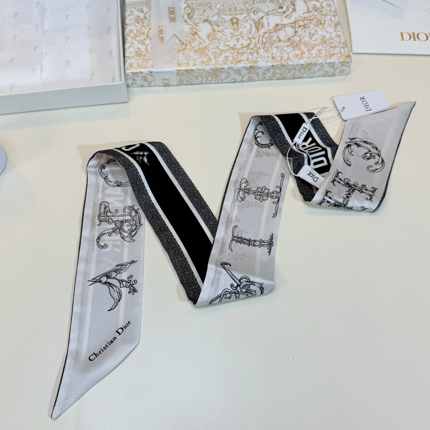 DIOR 26S SCARF 105CM IN SILK 304067