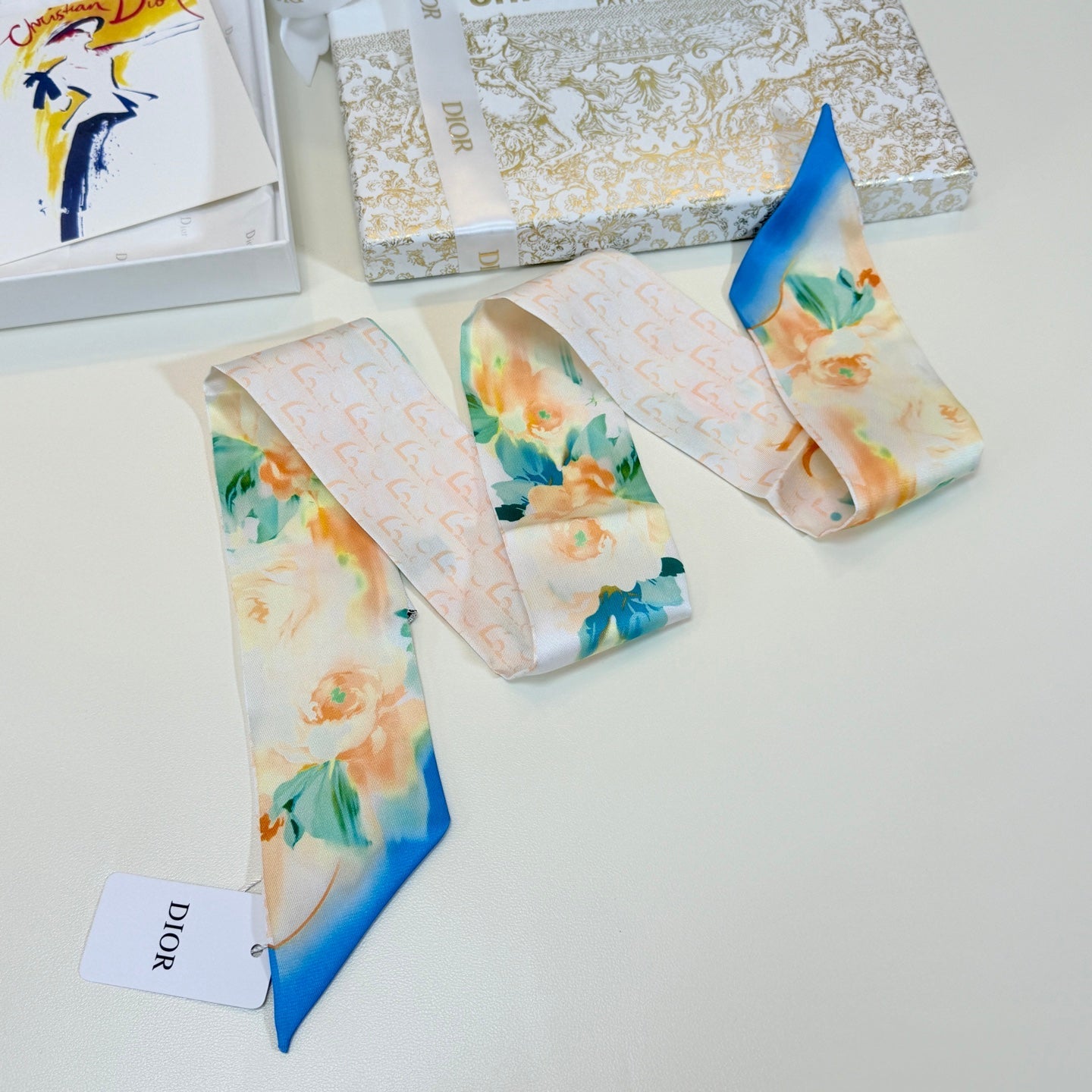 DIOR 26S SCARF 105CM IN SILK 316502