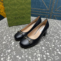 HIGH PUMP 55MM IN BLACK SHEEPSKIN