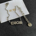 CD 26S PAVE LOGO LETTER BRACELET IN SILVER TONE METAL 631807