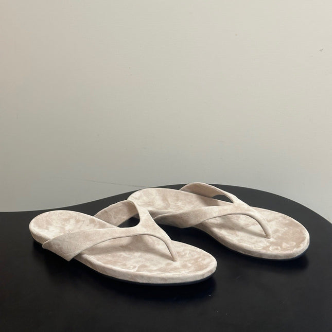 LP 26S THONG SANDALS IN BEIGE SUEDE