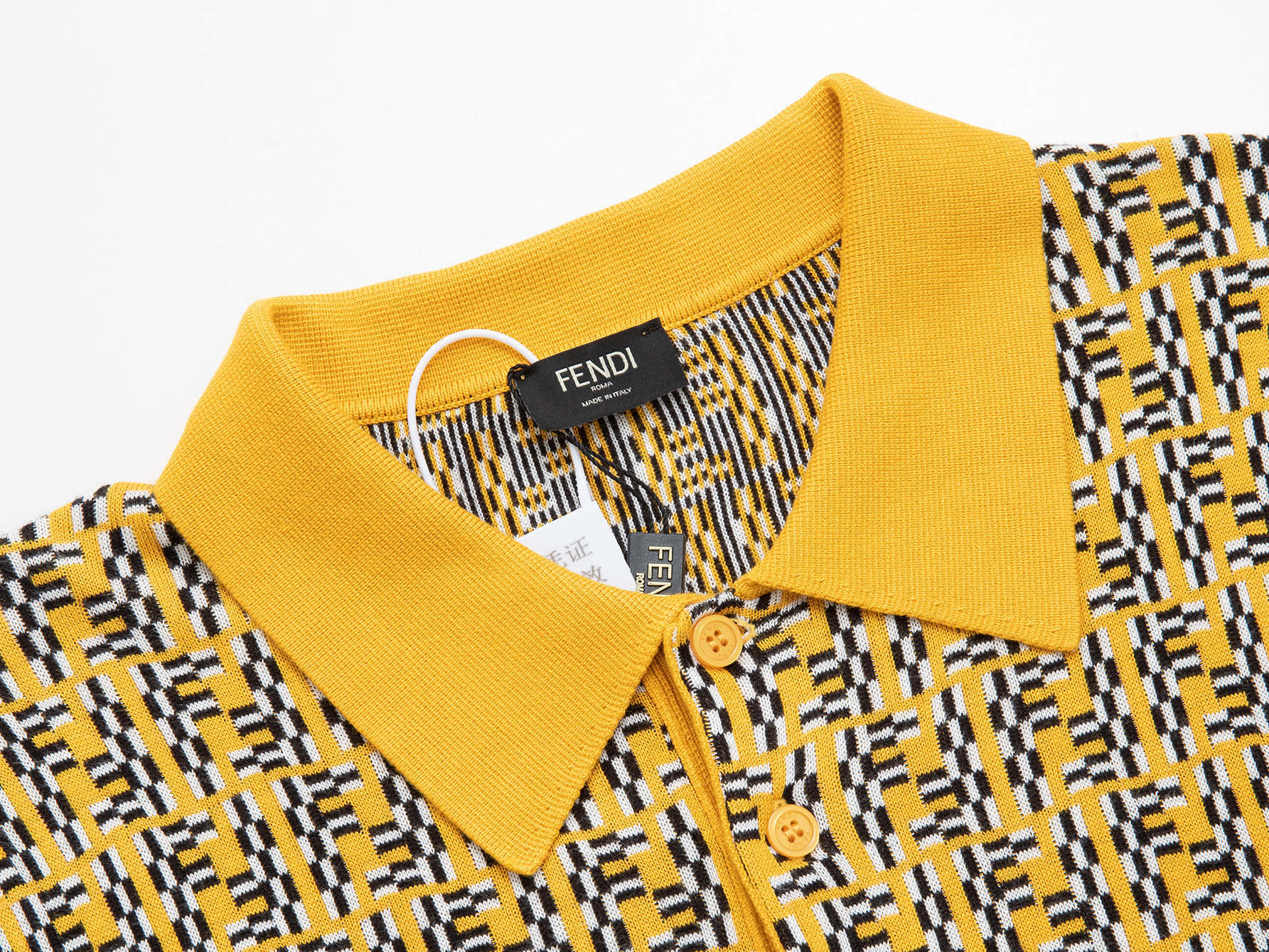 FENDI 26S SHORT SLEEVE KNIT POLO 218