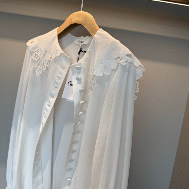 ELEGANT CHLOE WHITE BLOUSE