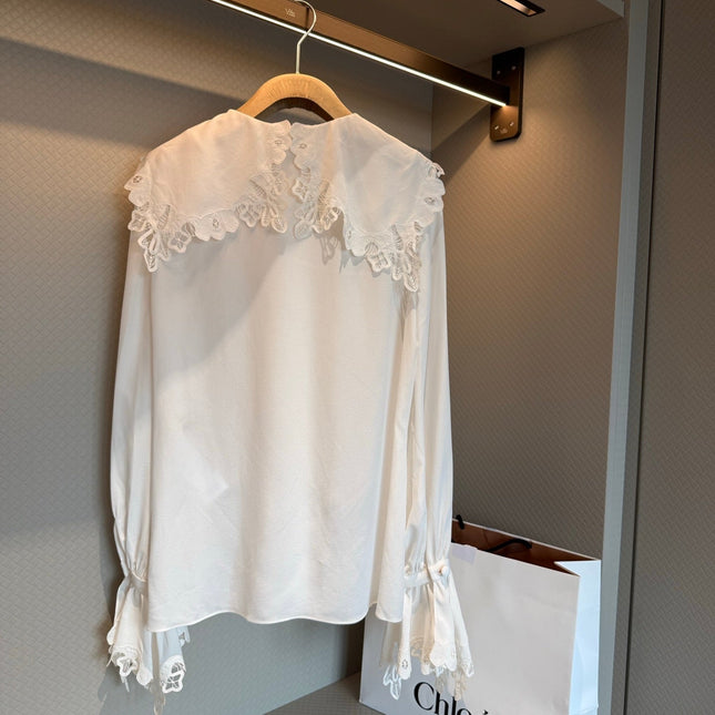 ELEGANT CHLOE WHITE BLOUSE