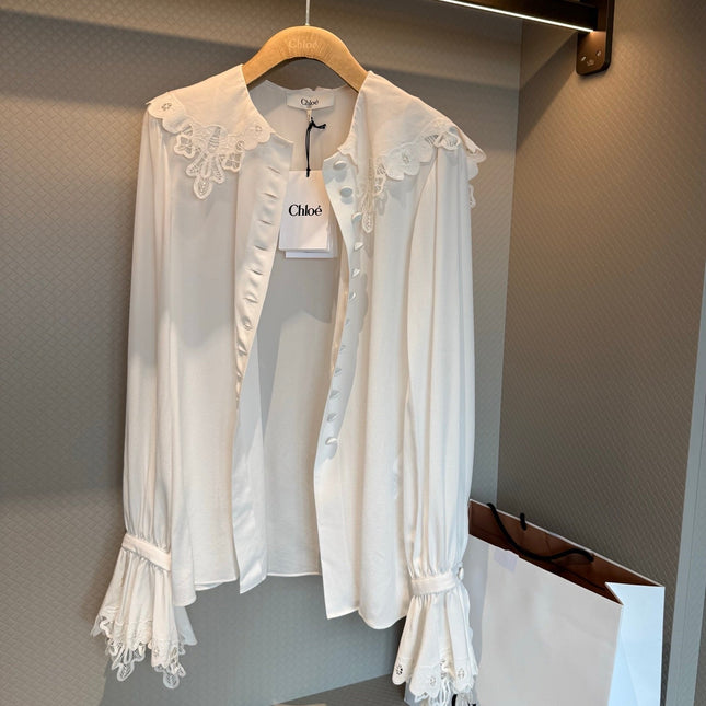 ELEGANT CHLOE WHITE BLOUSE