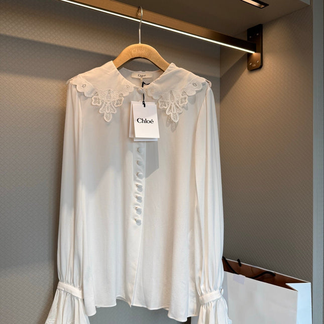 ELEGANT CHLOE WHITE BLOUSE