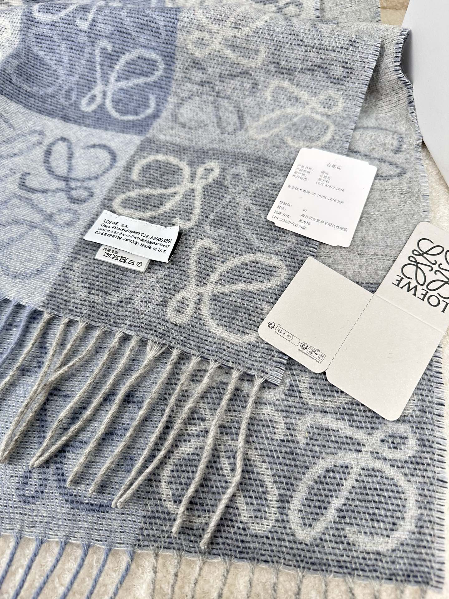 LOEWE 26S SCARF 200 IN CASHMERE 126266