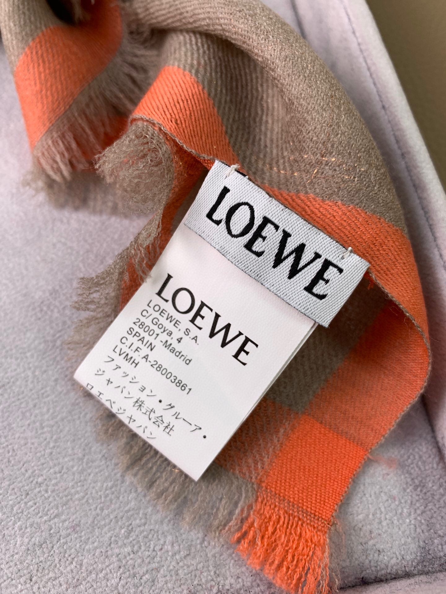 LOEWE 26S SCARF 110 IN CASHMERE 490974