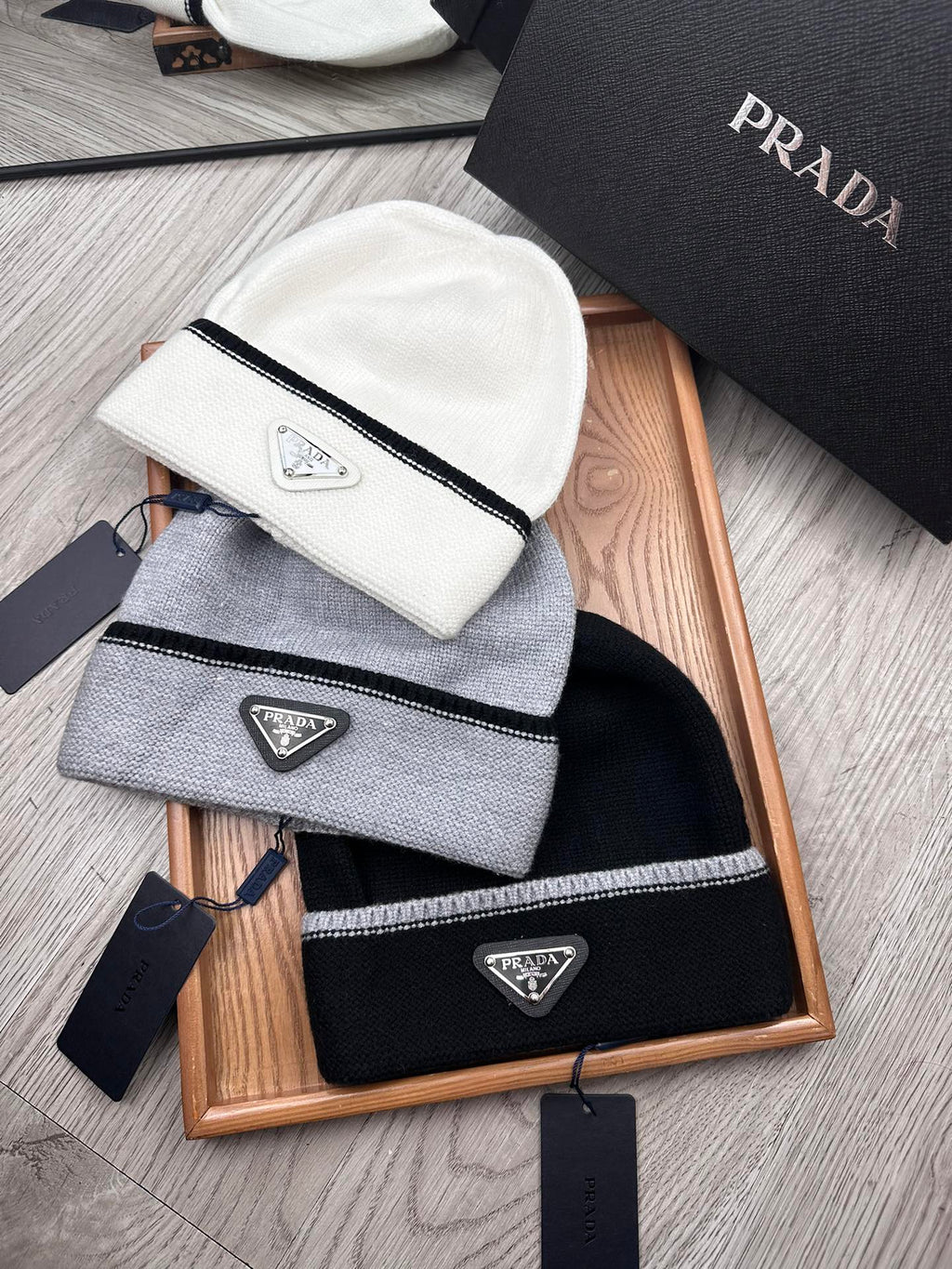 BEANIE HAT IN WHITE WOOL 349649