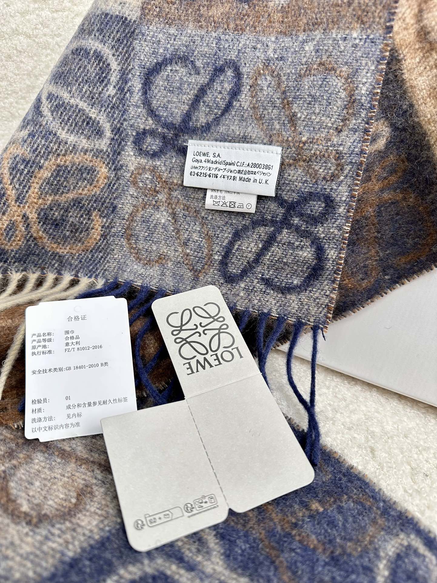LOEWE 26S SCARF 200 IN CASHMERE 126269