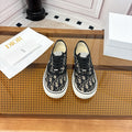 DIOR 26S LOW TOP SNEAKERS 35MM IN BLACK OBLIQUE CANVAS WITH RUBBER SOLE