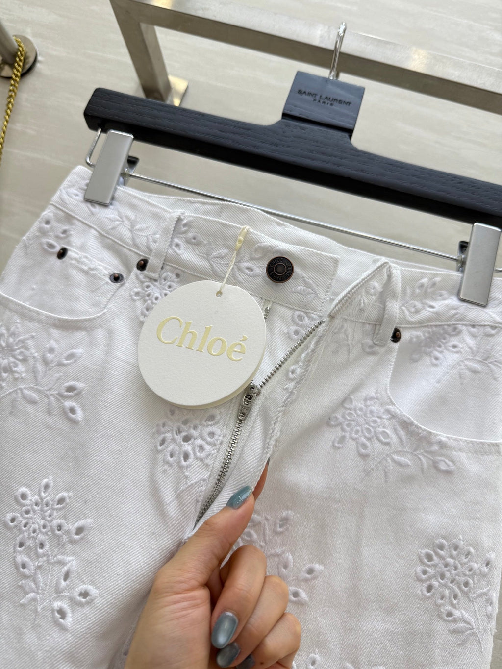 CHLOE 25S WHITE PANTS STYLE 002