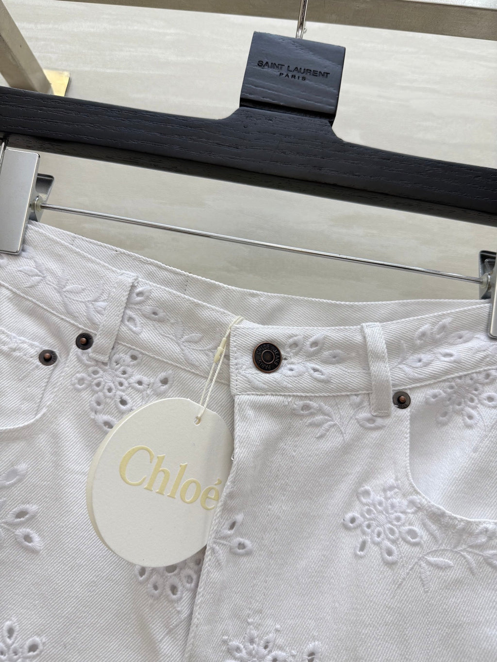 CHLOE 25S WHITE PANTS STYLE 002
