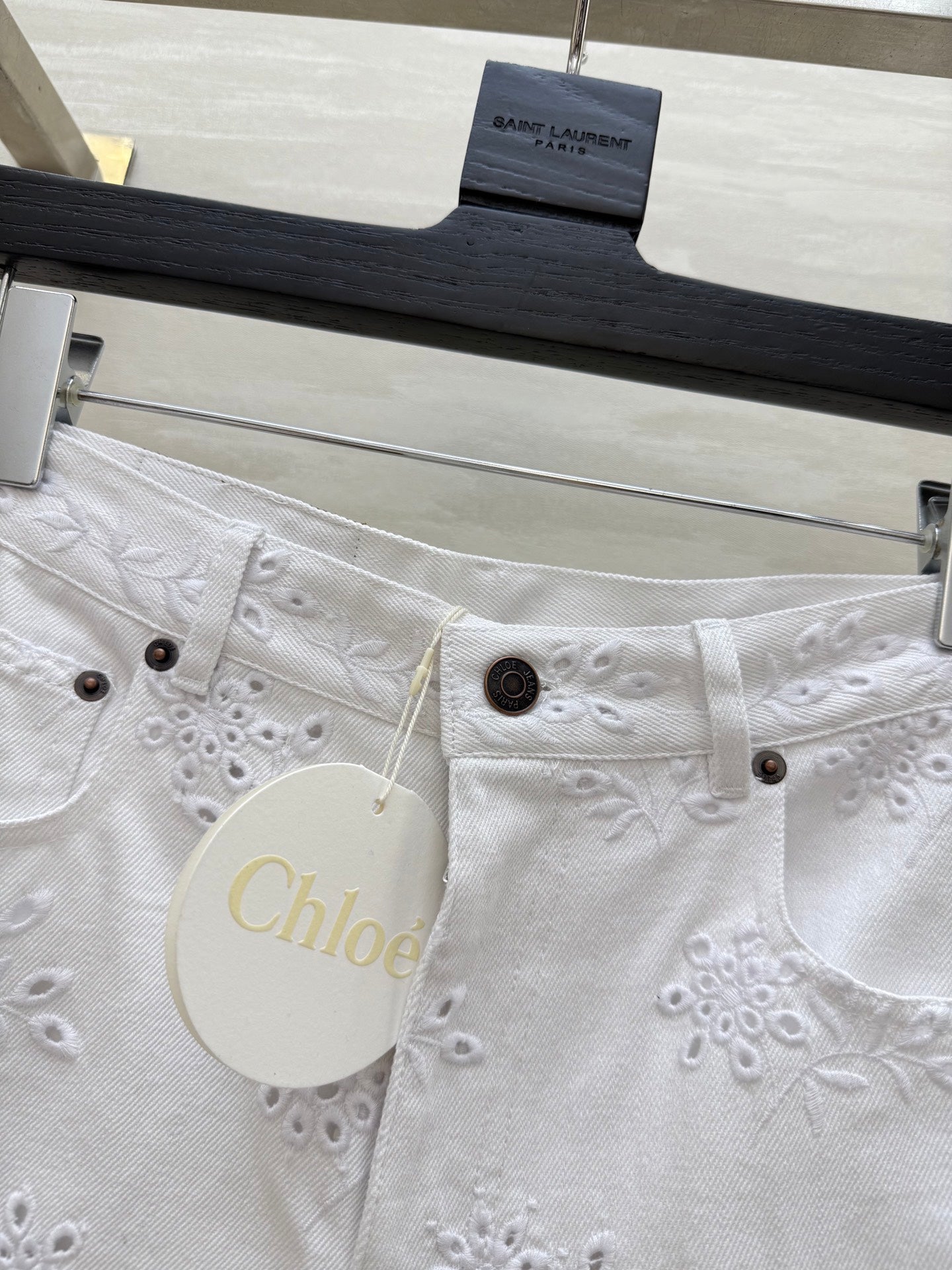 CHLOE 25S WHITE PANTS STYLE 002