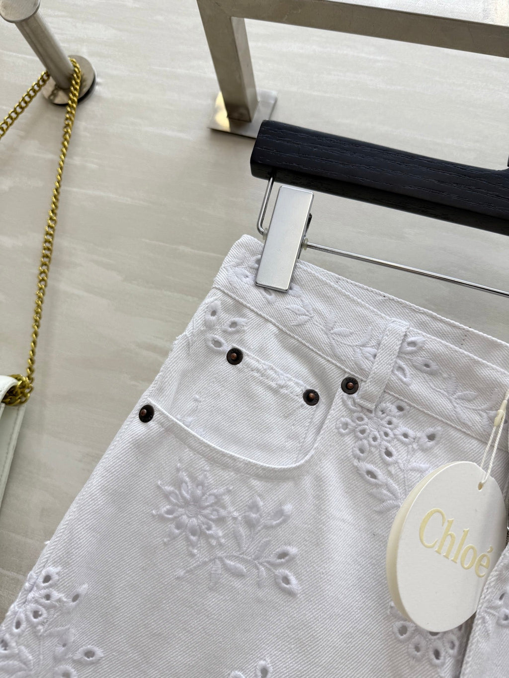 CHLOE 25S WHITE PANTS STYLE 002