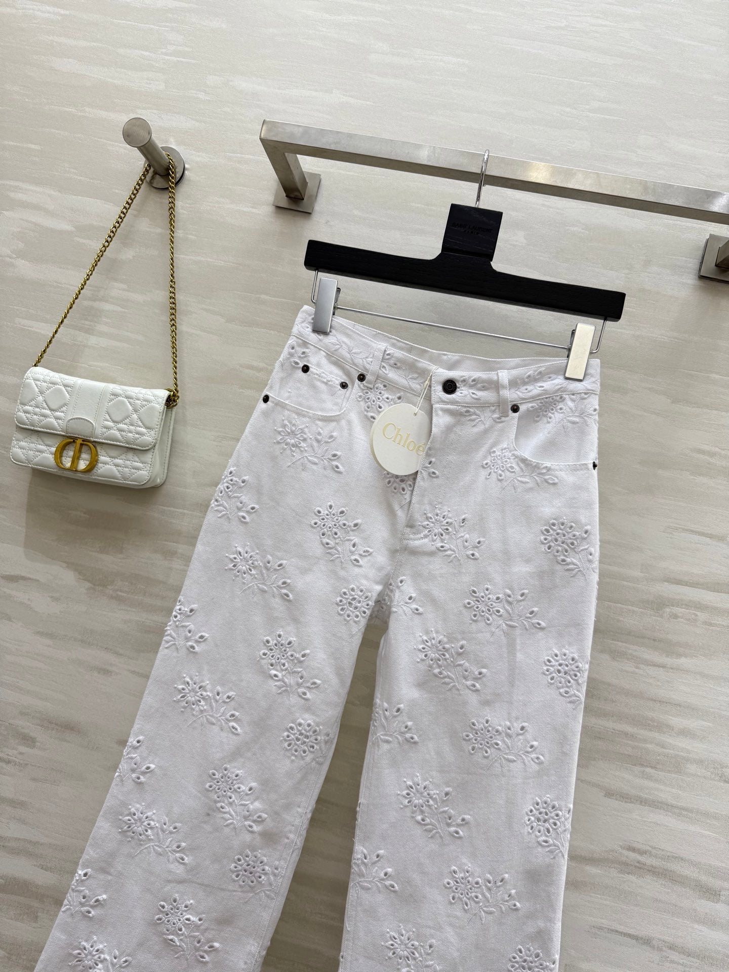 CHLOE 25S WHITE PANTS STYLE 002