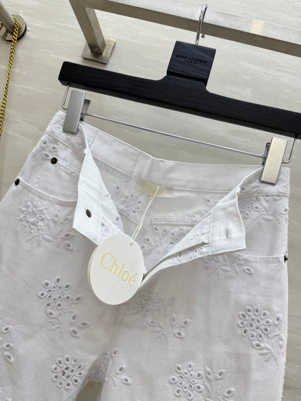 CHLOE 25S WHITE PANTS STYLE 002