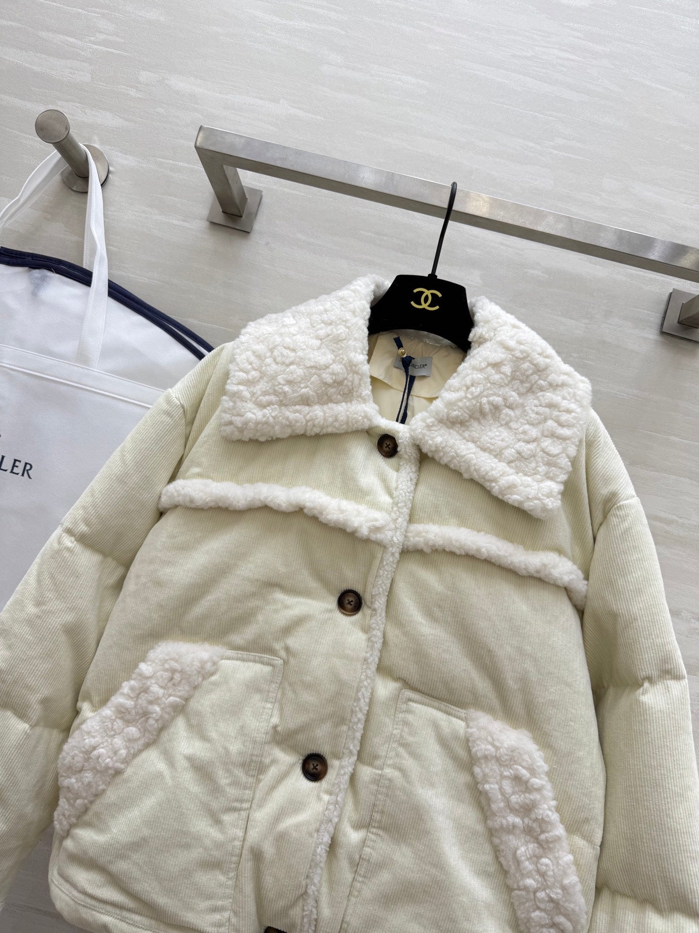 MONCLER 25S VELVET FUR JACKET 306106