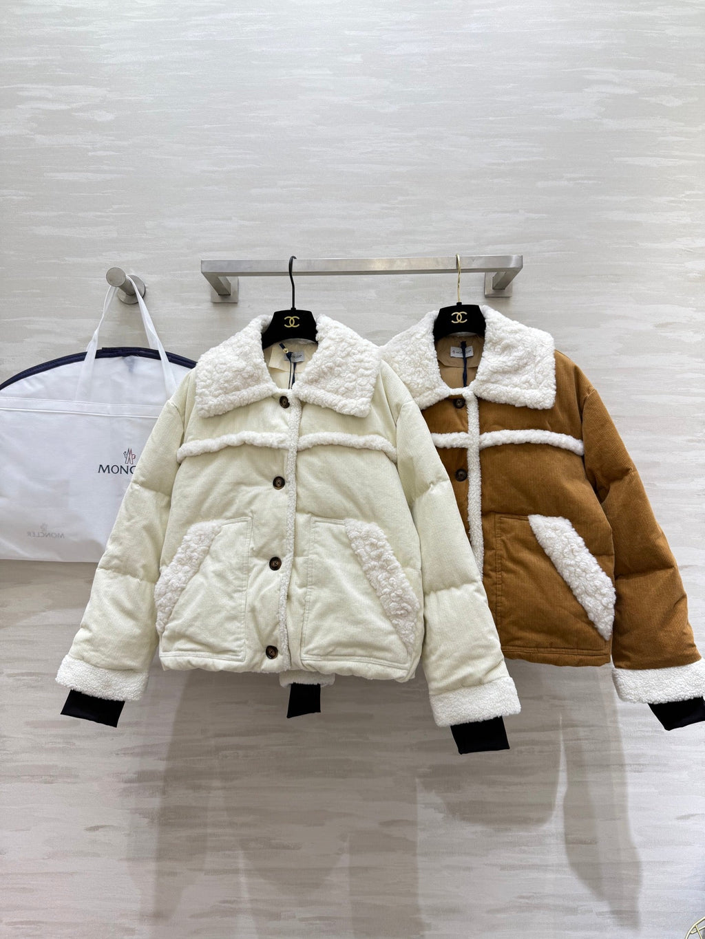 MONCLER 25S VELVET FUR JACKET 306104
