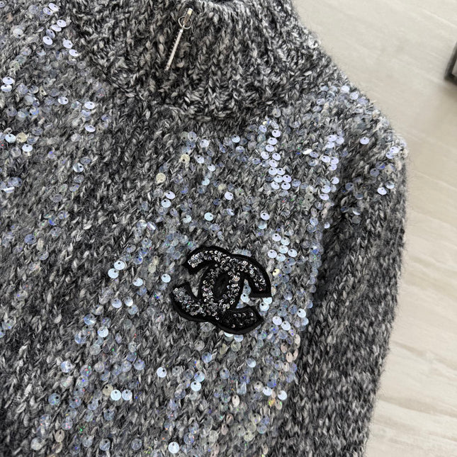 CHANEL 25S HERRINGBONE KNIT JACKET 270