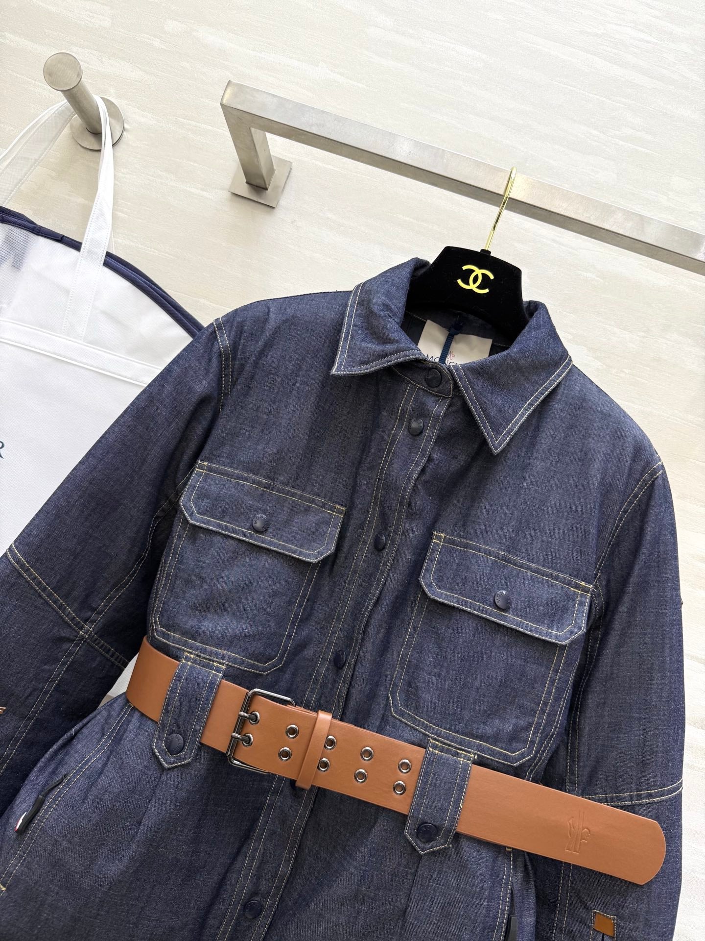 MONCLER 25S DENIM DOWN JACKET 344