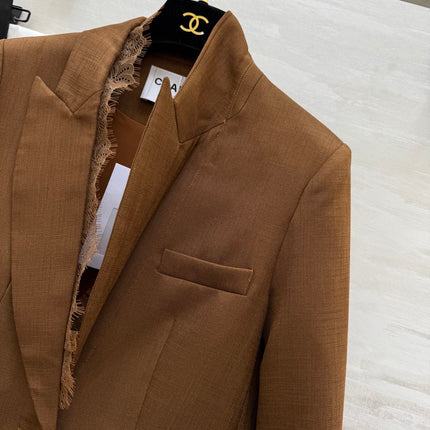 CHANEL 26S LACE-TRIMMED BLAZER 810