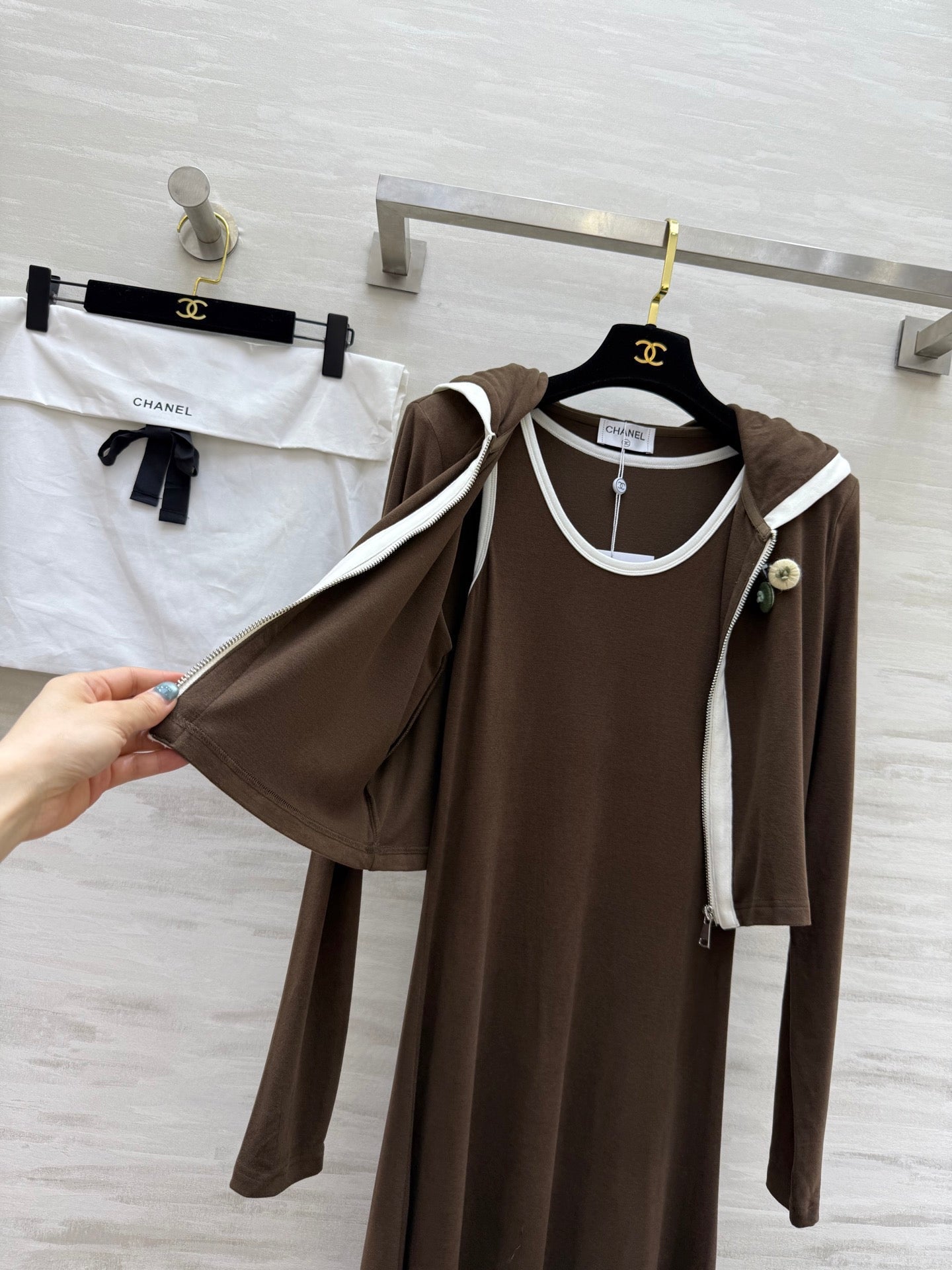 CHANEL 26S JACKET AND SLEEVELESS DRESS SET 961
