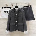 CHANEL 26S WOOL JACKET AND SKIRT SET 870