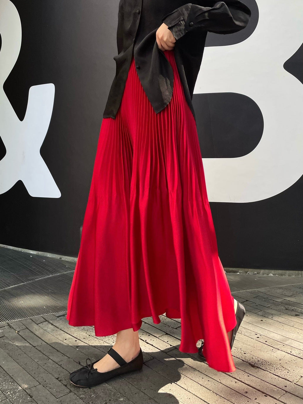 YSL 26S PLEATED MIDI SKIRT 268