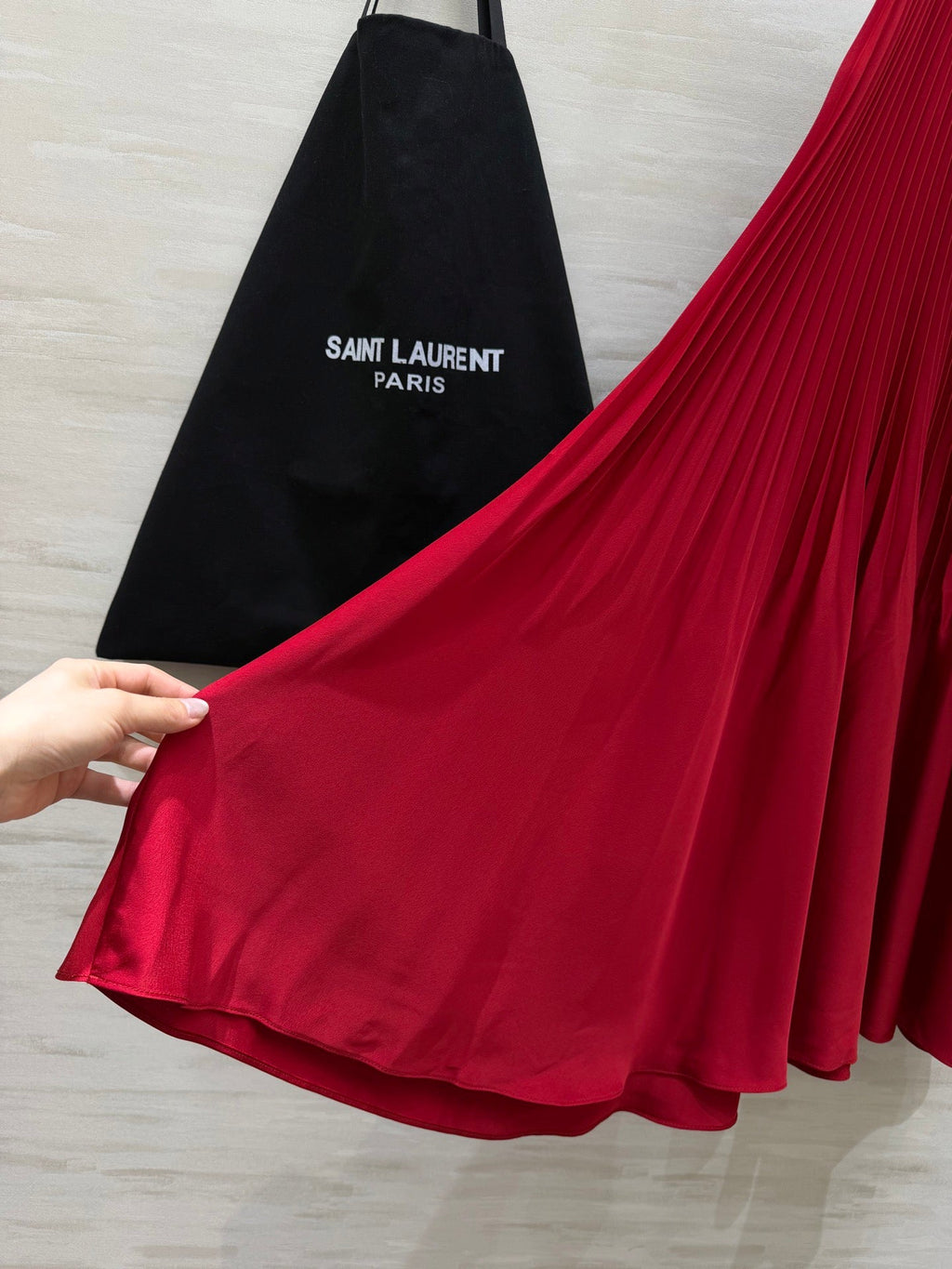 YSL 26S PLEATED MIDI SKIRT 268