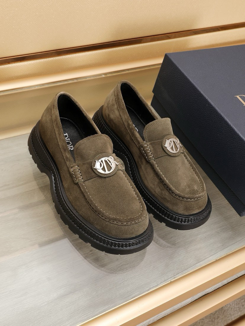 CD EXPLORER ICON LOAFER OLIVE SUEDE