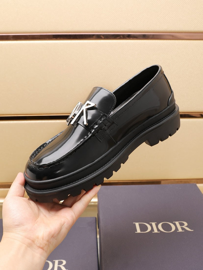 CD EXPLORER LOAFER BLACK POLISHED CALFSKIN