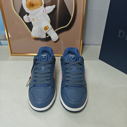 DIOR 26S LOW-TOP SNEAKER IN DARK BLUE CALFSKIN