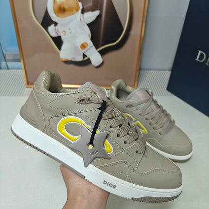 DIOR 26S LOW-TOP SNEAKER IN LIGHT BROWN CALFSKIN