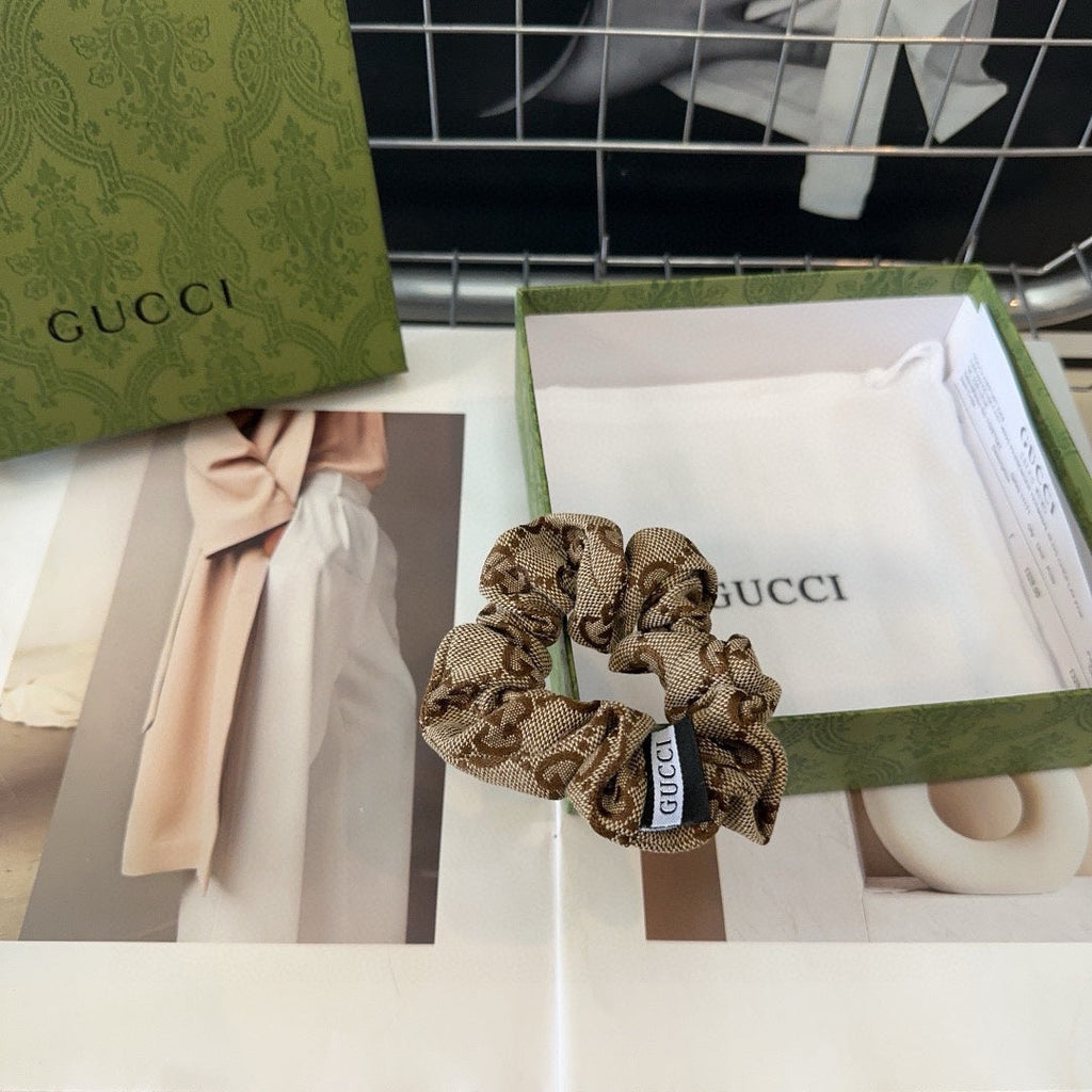 SCRUNCHIE IN BEIGE AND EBONY CANVAS 429353
