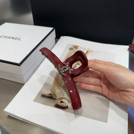 CHANEL 26S HAIR CLIP IN RED ACETATE 512103
