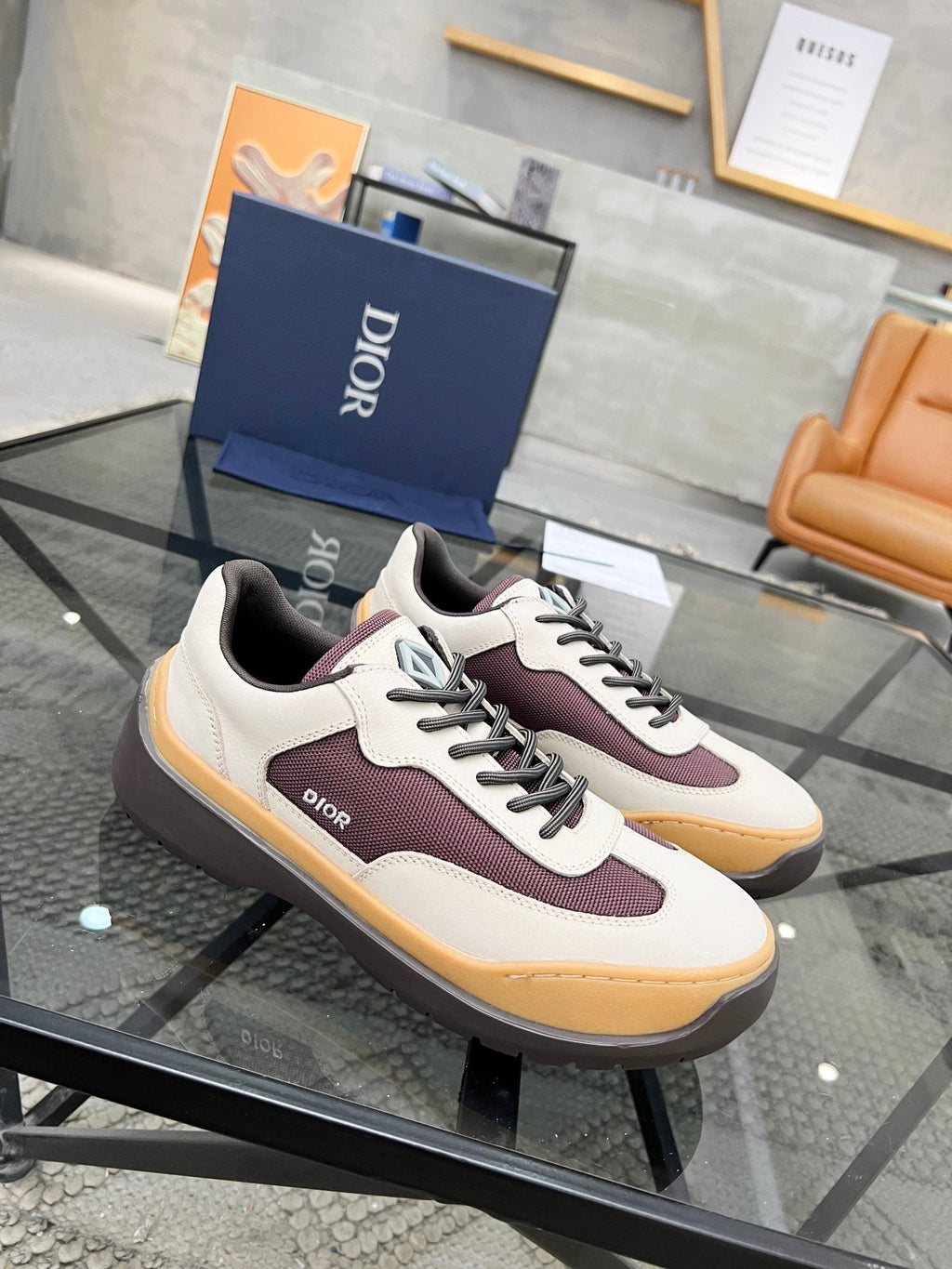 CD DEAN SNEAKER WHITE CALFSKIN