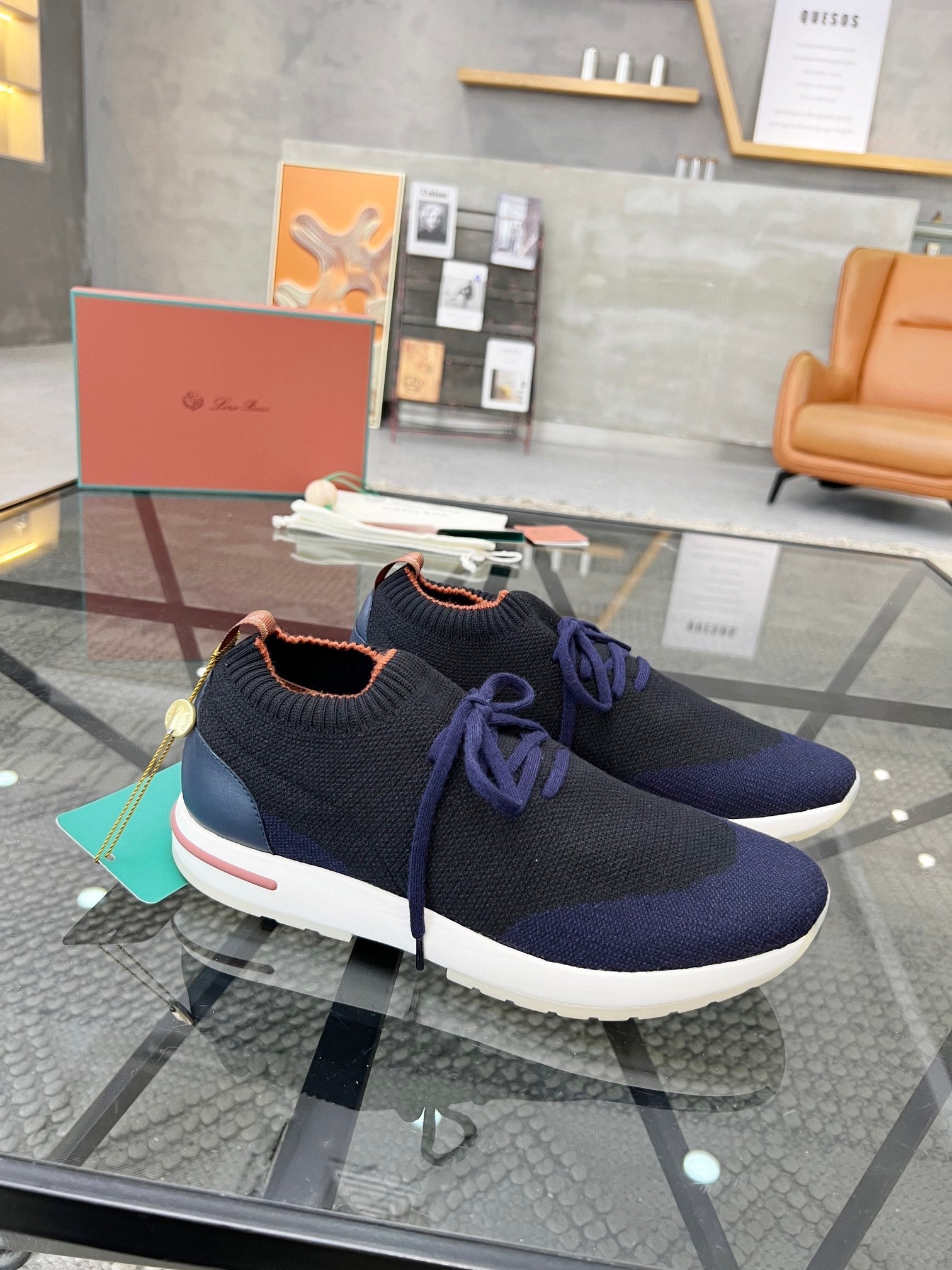 LP 360 LP FLEXY WALK SNEAKER NAVY AND BLACK WOOL