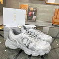 CD CHRONO SNEAKER WHITE AND SILVER MESH FABRIC