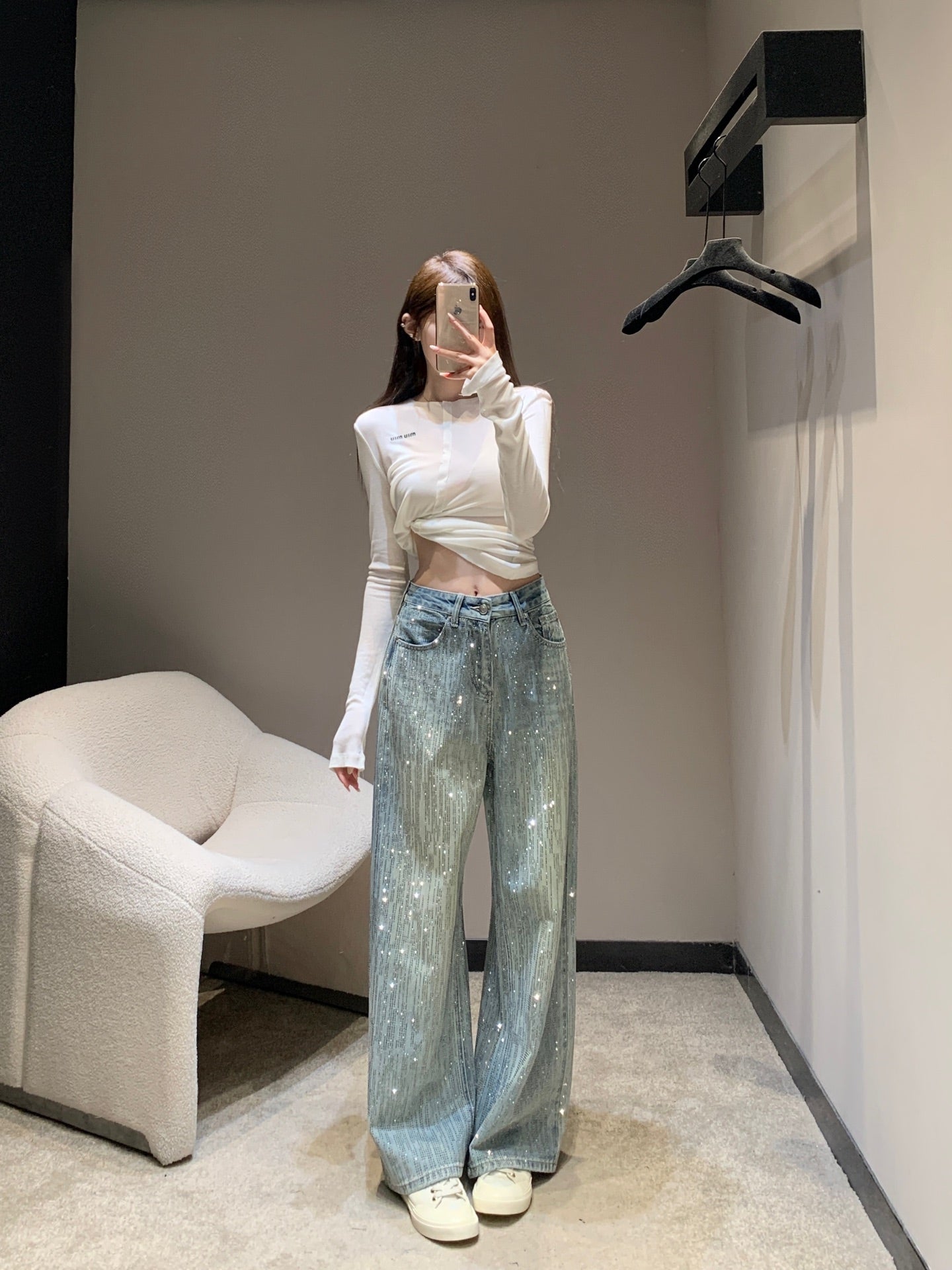 BALENCIAGA 26S WIDE LEG JEANS 005