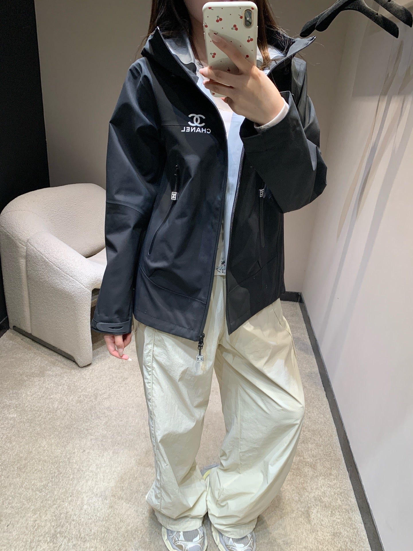 CHANEL 25S HOODED SPORTS JACKET 448