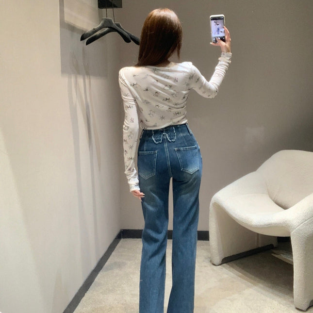LP 26S JEANS WITH TWO BOW DETAILS 621