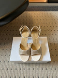 DIOR 26S HIGH-HEEL SANDALS 80 MM IN BEIGE CRYSTAL-EMBELLISHED AND LAMBSKIN