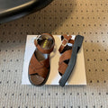 PRADA 26S CROSS STRAP PLATFORM SANDALS 35MM IN BROWN SUEDE